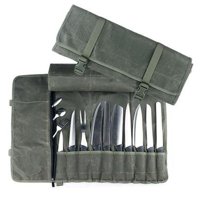 Foldable Oil Wax Canvas Chef Bag – Portable, Large-Capacity, Scratch-Resistant Storage for Kitchen Utensils and Knives