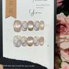 10Pcs French Handmade White Flower Press On Nails Full Cover Fake Nail Tips Stick On False Nails