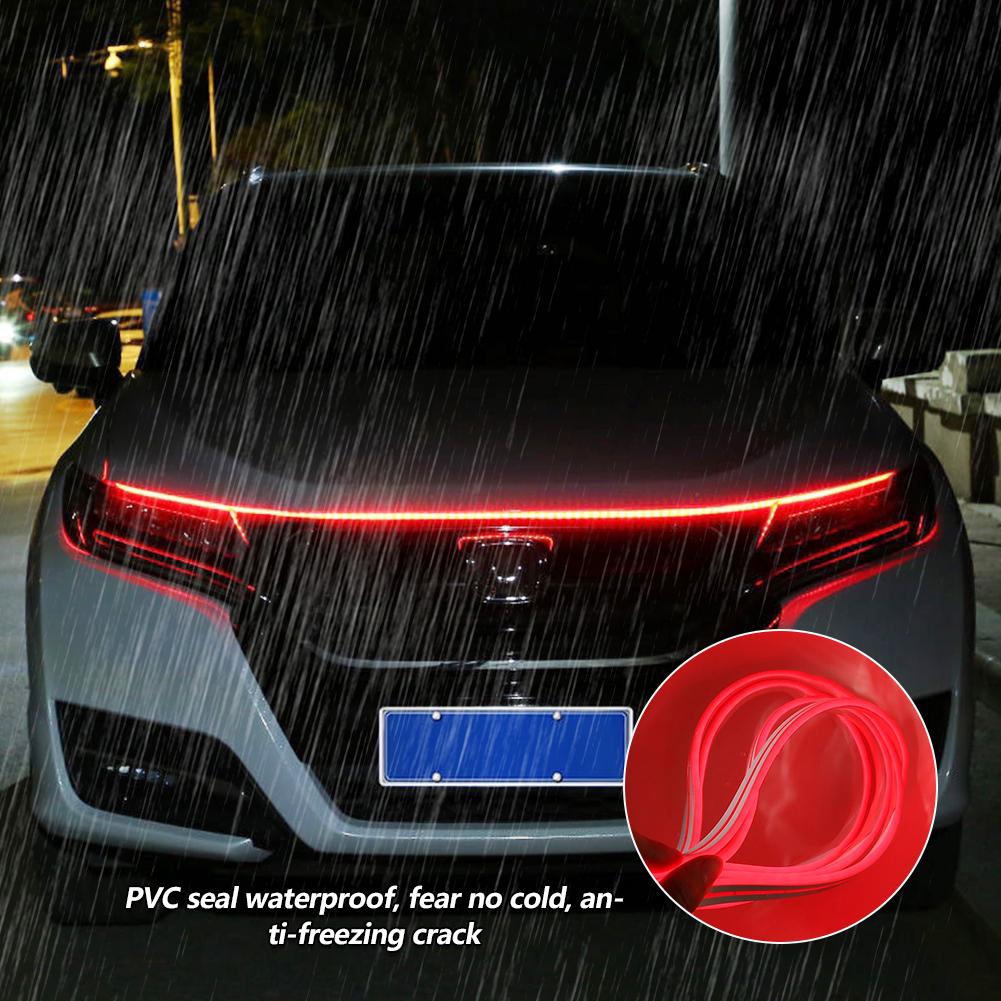 150/180CM Led Decoration Lights For Car Hood Flexible Daytime Running Light Strip Universal Decor Lamp Start-Scan