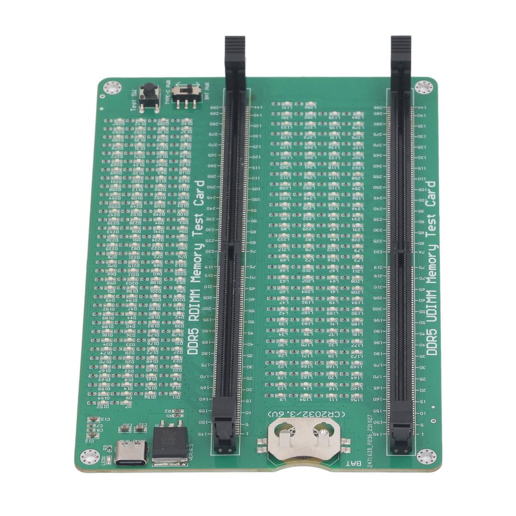 DDR5 Speichertester PCB Desktop DDR5 Speichertestkarte mit LED-Anzeige für Computer DDR5 R DIMM U