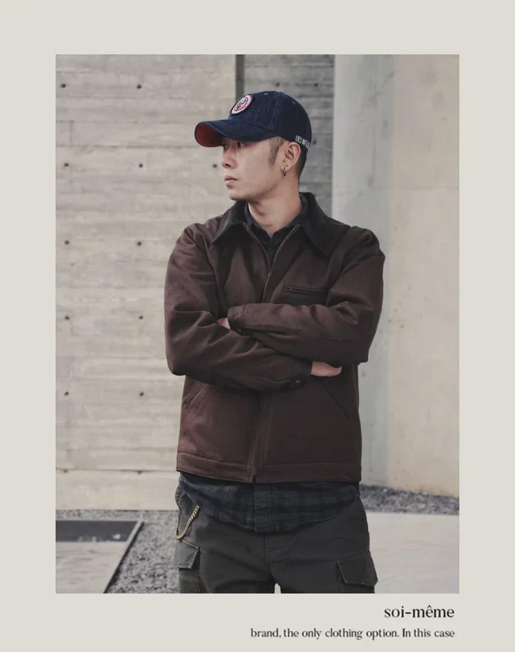 GDDQSDC Jachetă pentru bărbați din bumbac matlasat cu rever - Detroit Interstellar Edition J001