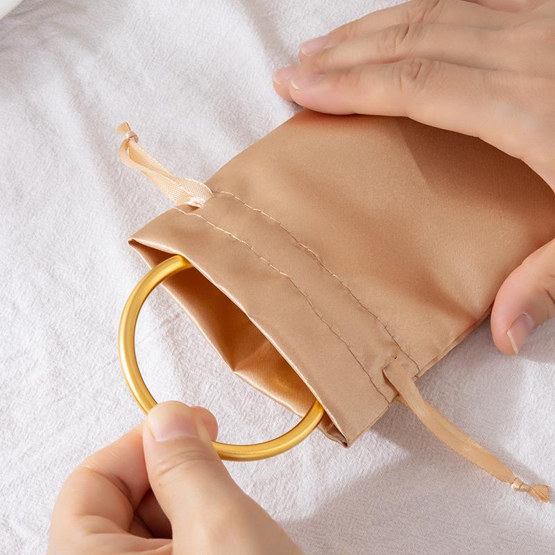 Satin Drawstring Gift Pouch - Imitation Silk Jewelry & Candy Bag