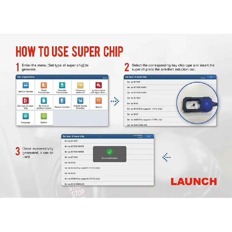 Launch X431 Key Programmer Remote Maker with Super Chip 4pcs Universal Remote Smart Key for X-431 IMMO Elite/IMMO Plus/PAD V