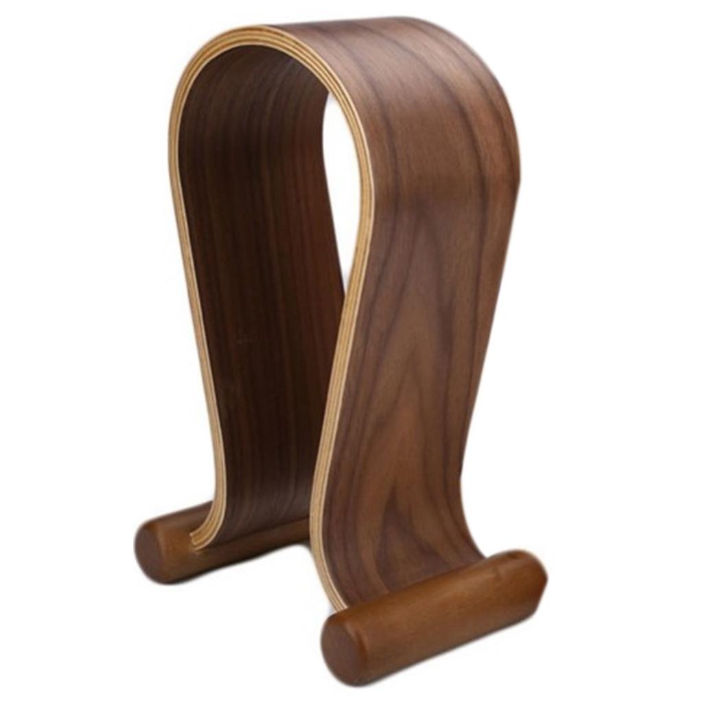 

Классическая деревянная подставка для наушников, держатель для наушников, вешалка из орехового дерева, дисплей для наушников всех размеров 2