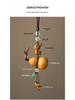 Creative Deer Gourd Car Pendant - New Chinese Style Hanging Ornament for Car Interiors