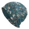 Vincent Van Gogh Painting Beanie Hat Almond Blossoms Warm Bonnet Cap Knit Hat Daily Headwear Vintage Slouchy Beanie Skull Caps
