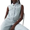 Levis Simple Comfortable Versatile Casual Cotton Vest Women Vests Light-Blue A7437-0007