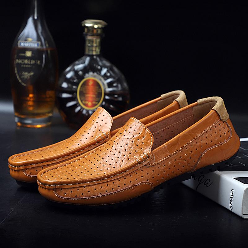 Fashion Men's Handmade Penny Loafers Comfortable Leather Office Shoes Fast Delivery Male Moccasins Breathable Men Driving Shoes Slip-On