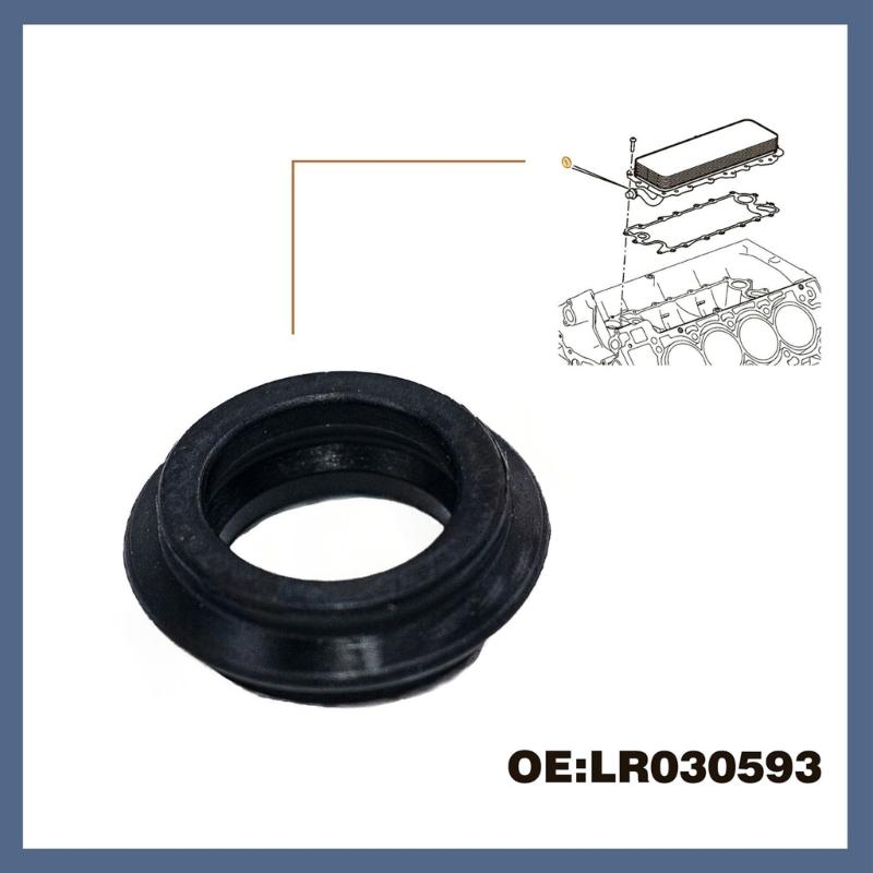 Direct Fit Engine Component Oil Cooling Outlet Pipe Tube Seal Ringing Gasket LR030593 For LR4 Easy Snap On Design