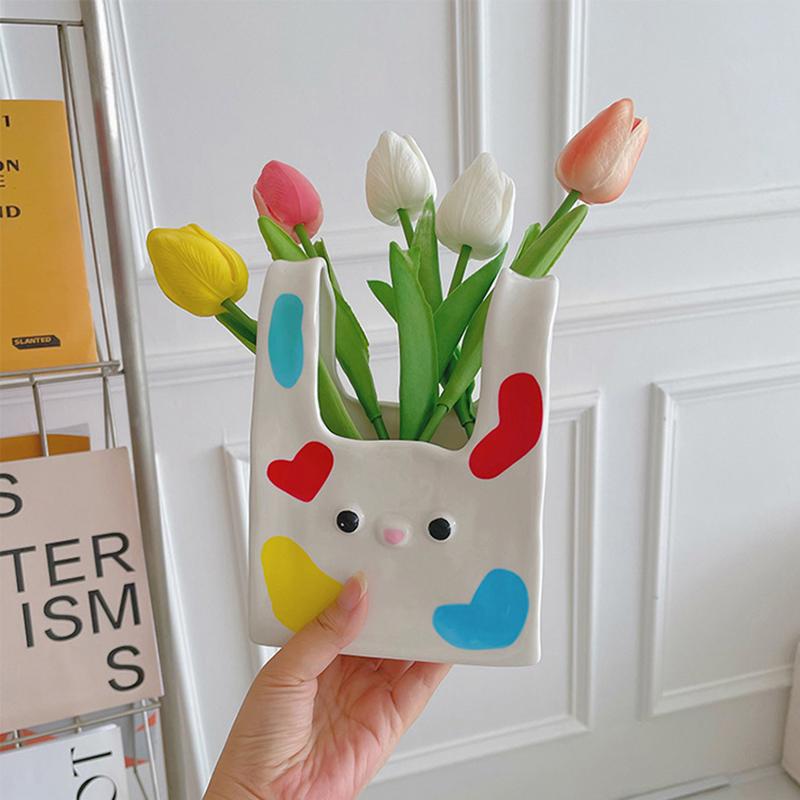 Cute Handbag Flower Pot Ceramic Succulent Pot Planter Home Decor Desktop Ornaments Bonsai Plant Pot