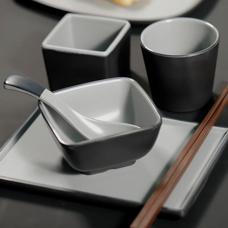 Assiettes rectangulaires pour repas en mélamine WOHO (Lot de 5)