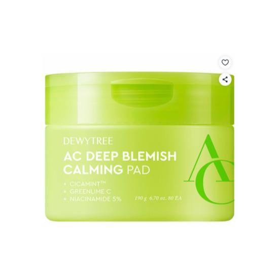 DEWYTREE AC Deep Blemish Calming Spot Pad Brightening & Soothing Toner Pads 80 Sheets 190g