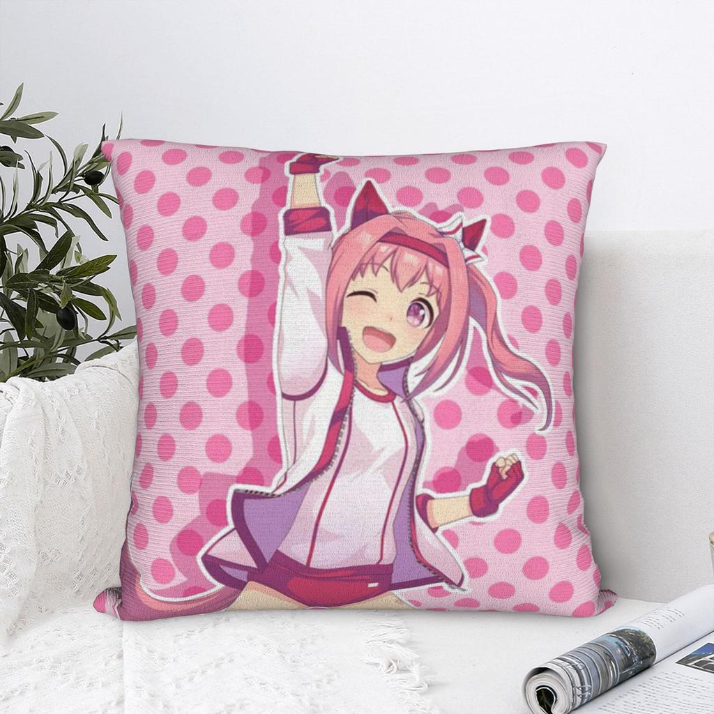 Haru Urara Pillow Cover Umamusume Funny Pillow Case For Chair Sofa Home Decor Custom Pillowcases Birthday Present