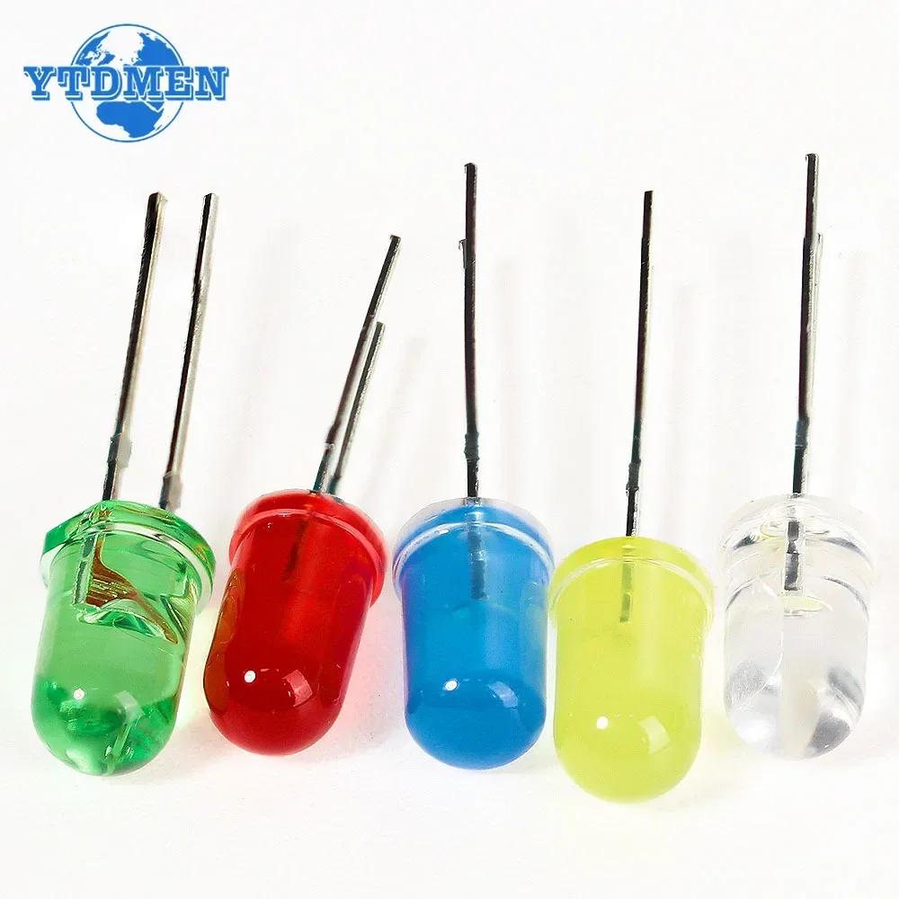 50/60/100PCS 5mm LED Diode White Yellow Red Green Blue Assorted Kit DIY LEDs Light Emitting Set Electronic Diy Kit