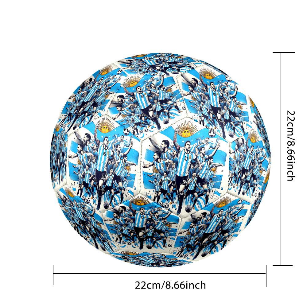 Argentina National Football Team Theme Soccer Ball Size 5 Soccer Ball Soft Touch Professional Training Football for Outdoor Sports