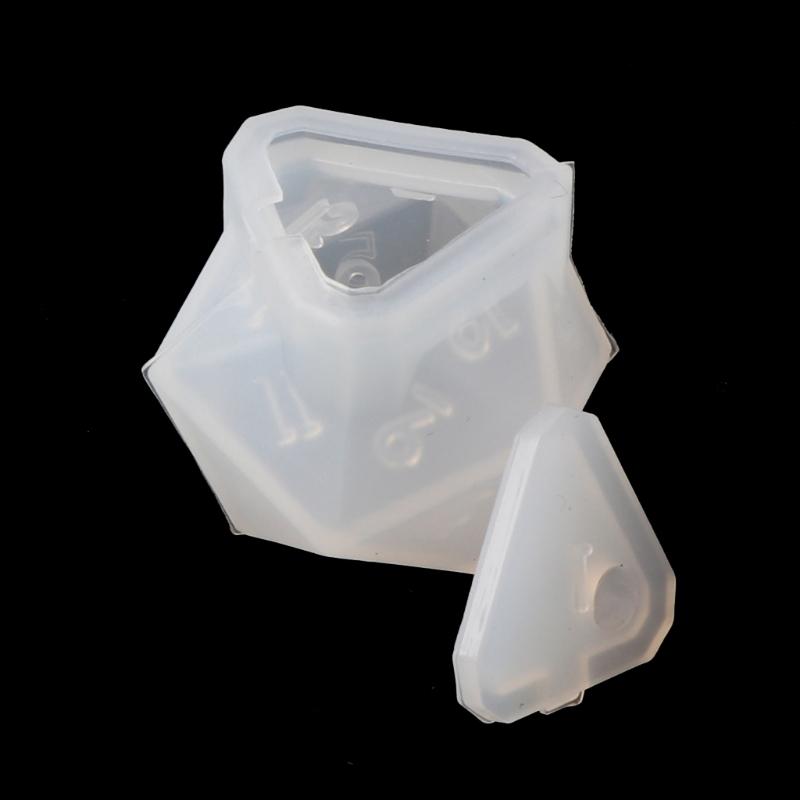 Various Shapes Dice Fillet Square for Triangle Dice Mold Crystal Epoxy Resin Mold Kit Dice Digital Game Silicone Mould A