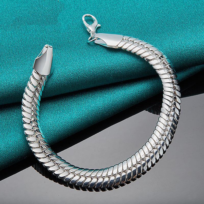 Women's Bracelet 10MM Snake Chain Bracelet Women's Ornament Jewelry The Best Gift For Birthday Parties