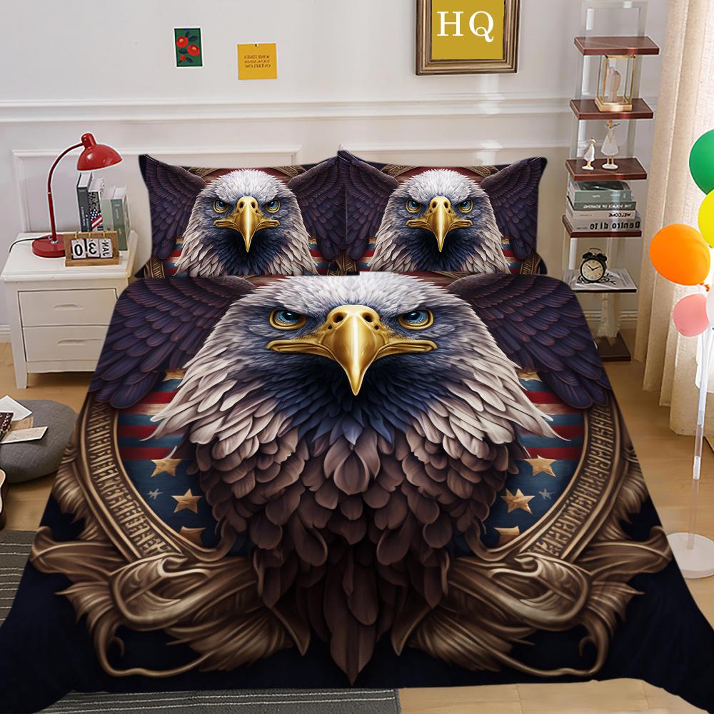 3D Eagle Printing Duvet Covers Children Teens Home Bedclothes Single Twin Bedroom Decor Polyester Bedspreads