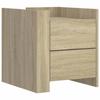 VidaXL Bedside Table Sonoma Oak 45x50x50 Cm Engineered Wood, Bedside Furniture, Side Table, Bed Cabinet, 848285