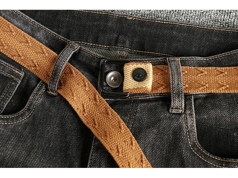 Men's Dark Grey Slim Straight Distressed Jeans with Belt