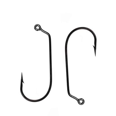 Bimoo 20 STUKS Hoge Koolstofstaal 60 Graden Jig Haak Verdikt Zoutwater Zoetwater Zachte Worm Haken 1# - 6/0#