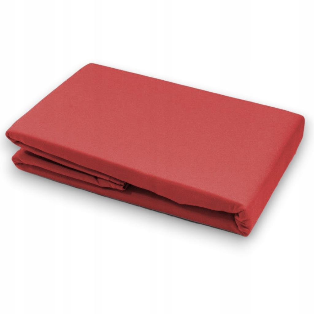 COTTON Fitted Sheet LARGE 220x200 Durable Polish RED