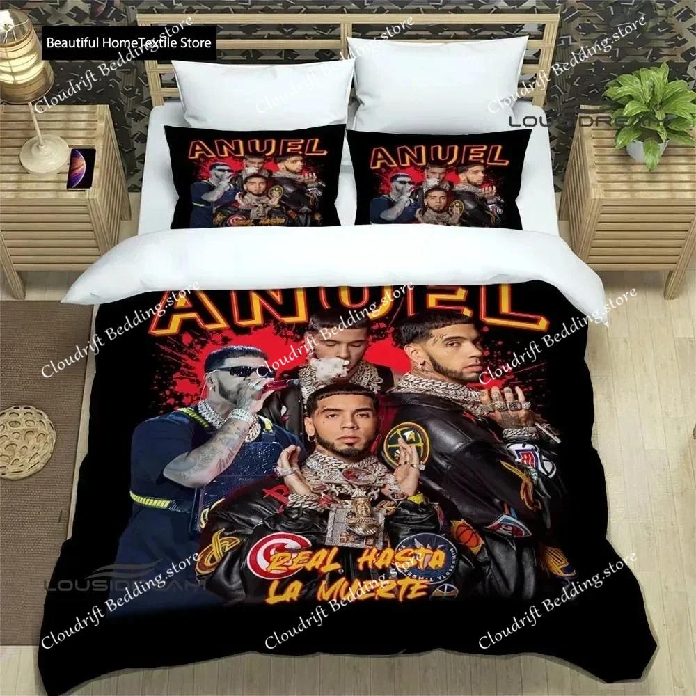 Rapper Anuel AA Printed Bedding Sets Exquisite Bed Supplies Set Duvet Cover Bed Comforter Set Bedding Set Luxury Birthday Gift