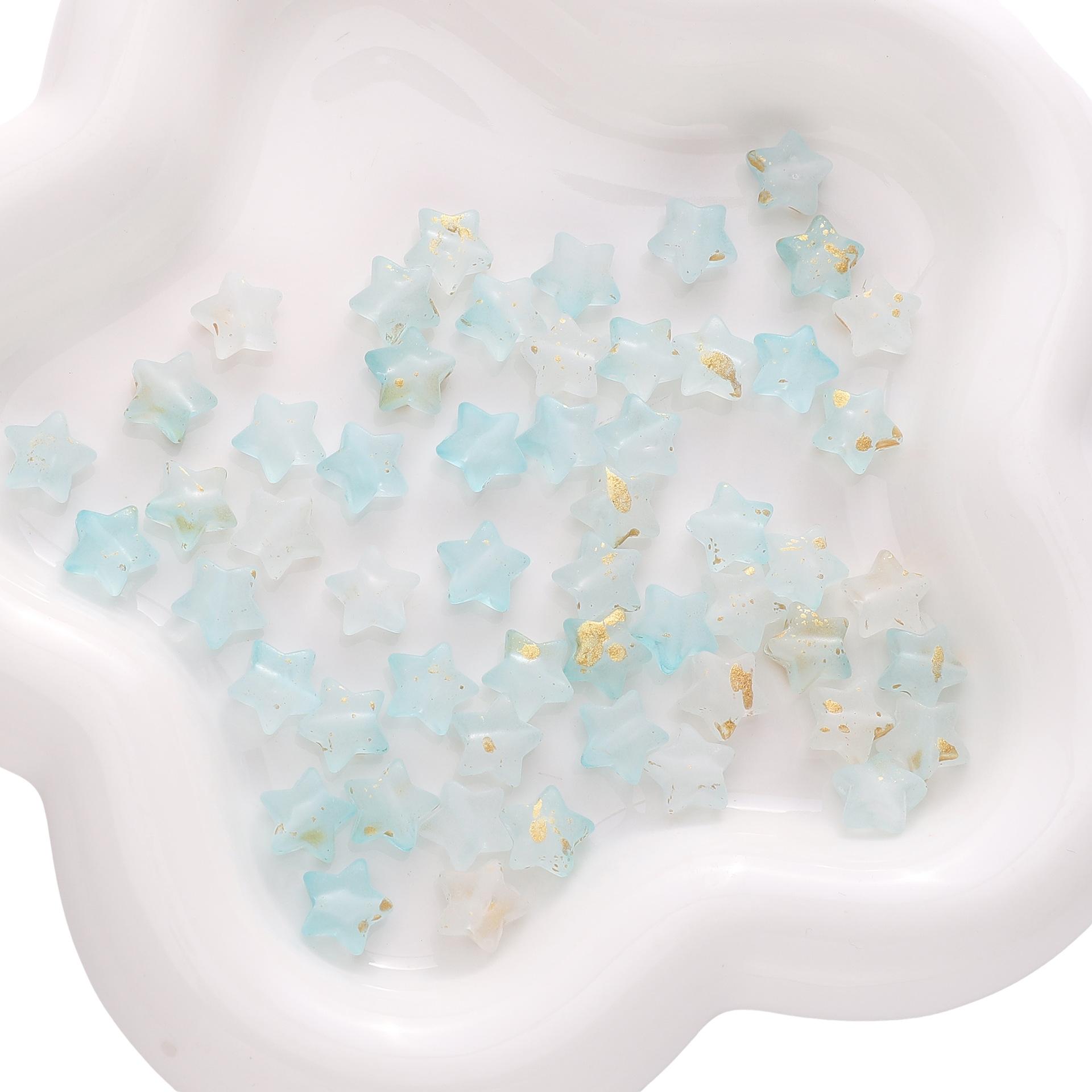 

Бусины ручной работы 10*9 мм акриловые полупрозрачные цветные точки золотая пентаграмма самодельные украшения аксессуары ручная нить бусины сумка подвеска россыпью бусины about 50 pieces x 1 bag