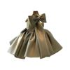 Kinder Prinzessin Kleid Kleid High-end-Temperament Blume Mädchen Baby Geburtstag Abendkleid Einfarbig Ärmellose Große Schleife