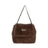 Autumn/Winter 2025 Women's Plush Makeup Bag: Trendy Large-Capacity Clutch & Crossbody Shoulder Bag