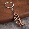 Key Holder Mini Instruments Keychain Saxophone Car Pendant Creative Metal Keyring  Accessories