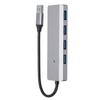 4 in 1 USB Hub Aluminum Alloy Fast Transmission Good Heat Dissipation USB 3.0 Port Expander Docking Station