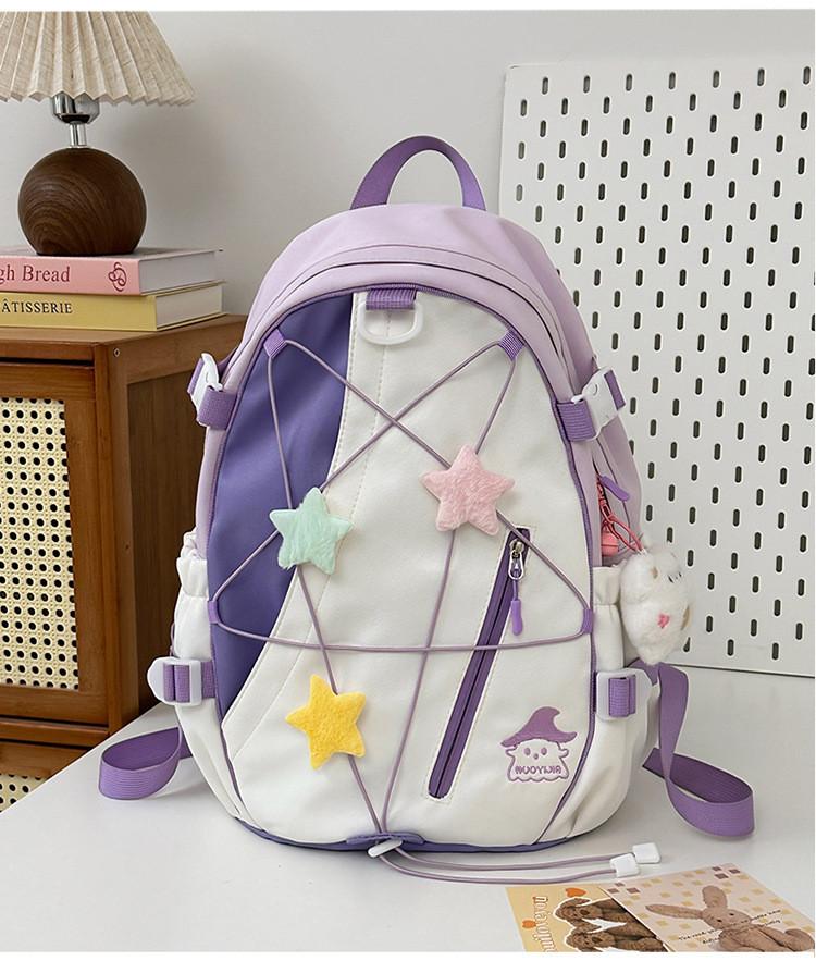 Starry Drawstring Backpack For Girls And Boys With Lightweight Oxford Fabric And Cushion Straps For School Use