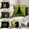 Classic Movie W-Wicked Pillow Case Anti-dustmite Pillowcase Invisible Zipper Silky Short Plush Sofa Cushion Cover