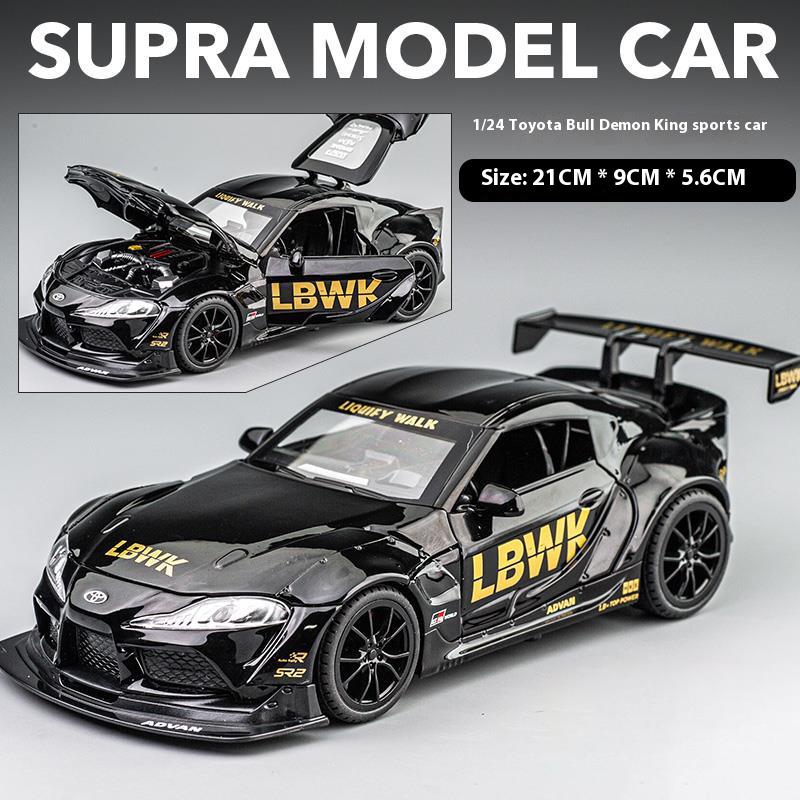 1/22 Scale Toyota Supra Alloy Racing Car Model Diecast Sound & Light  Car Shop Exhibition Decorations Collect Ornaments Giftbox