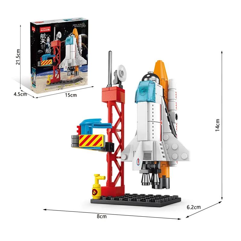City Space Rocket DIY Craft Launch Center Base Puzzle Model Assembling Bricks Children's Toy Building Blocks Small Set Boys Gift
