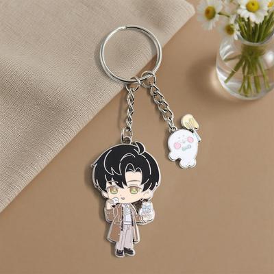 Li Shen Cartoon Enamel Keychain – Love Interaction Game & Deep Space Otome Player Accessory