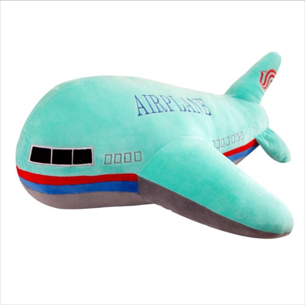 

Pillow Home Decor Stuffed Toys Aircraft Stuffed Pillow Airplane Plush Toys Simulation Airplane 40cm зелений