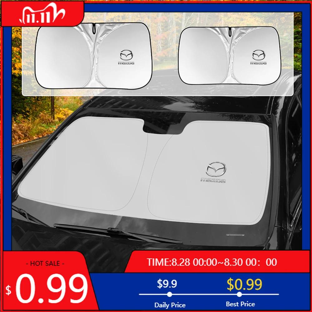 2025 Hot Windshield Sunshade Car Window Sun Shade Cover Auto Sun Visor For Mazda 2 3 6 CX3 CX4 CX5 CX7 CX8 CX9 CX30 RX7 Atenza A