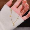 Korean 18K Gold Titanium Steel Women's Clavicle Necklace - Versatile, High-End, Non-Fading Temperament Choker.