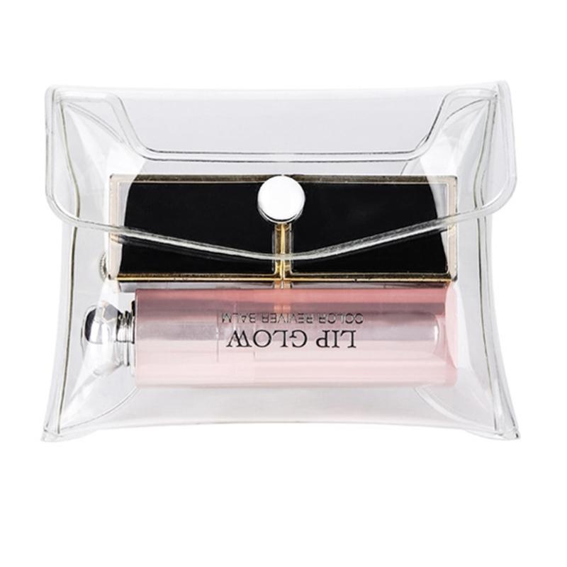 Portable Clear Cosmetic Bag Transparent Makeup Organizer for Travel and Daily Use