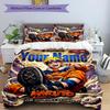 3pcs Custom Name Naruto Adventure Printed Bedding Set Duvet Cover Closure Includes 1 Duvet Cover & 2 Pillowcases, Soft and Comfortable for All Seasons