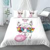 Alpaca Duvet Cover King Queen Size Kawaii Farm Animal Theme Bedding Set Kids Cartoon Llama Alpaca 2/3pcs Polyester Quilt Cover