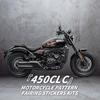 Verwendet für CFMOTO 450CLC Violette Karosserie mit Muster Schutz-Dekor-Aufkleber Folie Individuelle Modifikations Teile