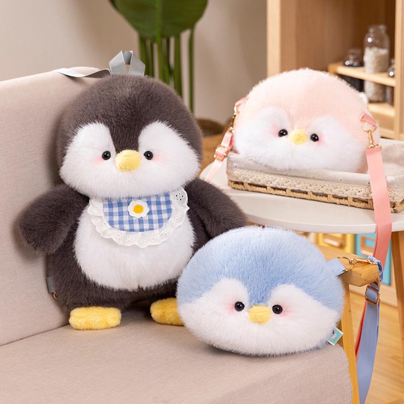 Girlish Heart Penguin Cub Plush Backpack & Crossbody Bag