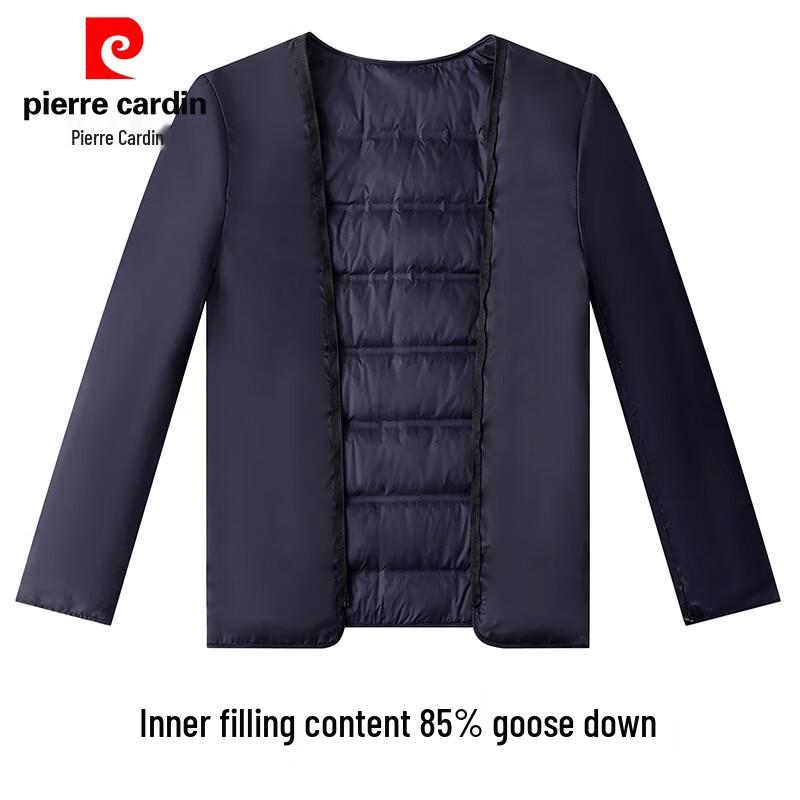 Pierre Cardin Men's Mid-Length Wool & Cashmere Blend Down-Lined Overcoat