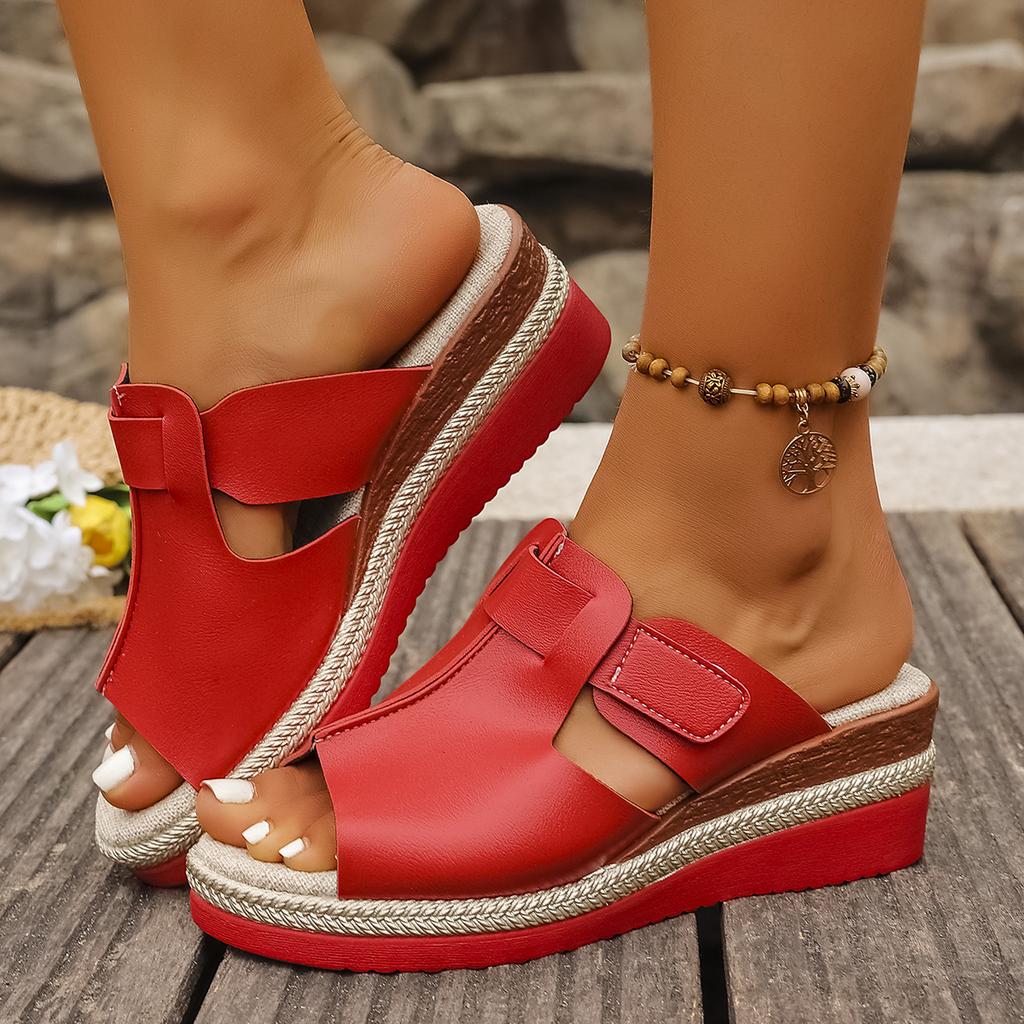 Fashion 2025 New Women Trend Platform Sandals Lightweight Sandals Fish Mouth Fashion Casual Slip-On Wedge Shoes Women Zapatos De Mujer