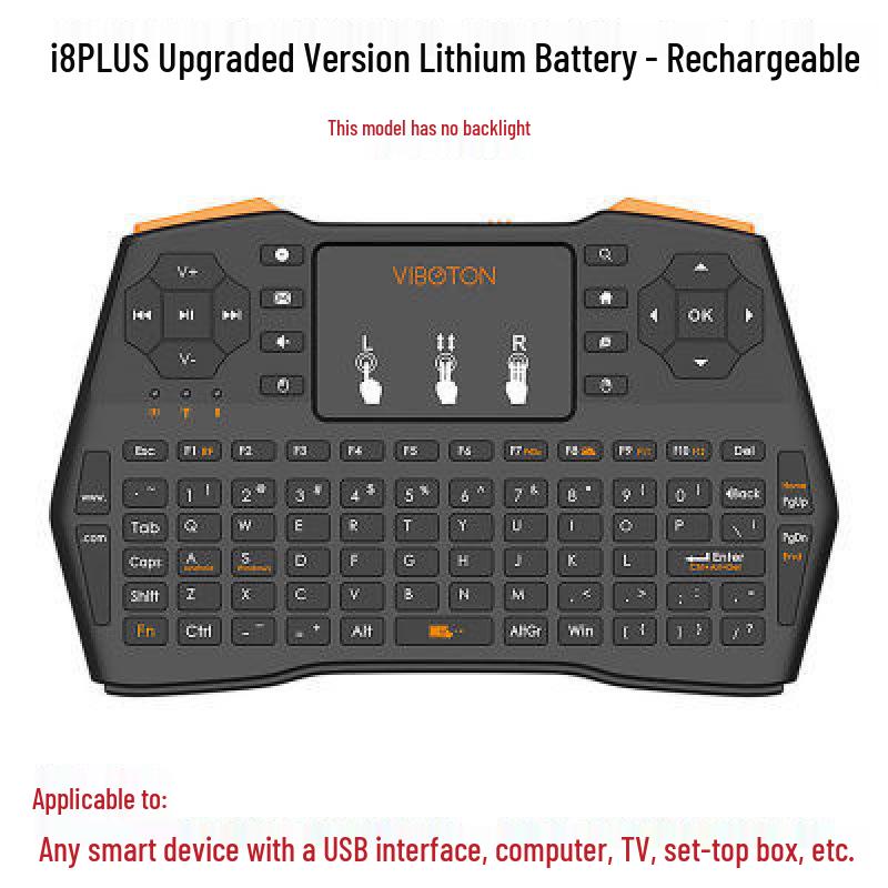 Compact Wireless Backlit Keyboard and Air Mouse - Orange Banana Pie Compatible