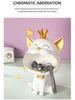 Creative Cat Light Luxury Resin Ornament for Home Decor & Key Storage
