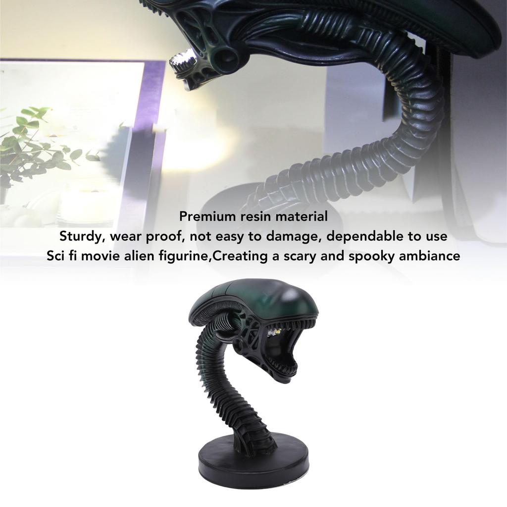 Dpofirs SF Alien Resin Lamp Comfortable LED Night Light Alien Table Lamp for Reading Area (Style 1)